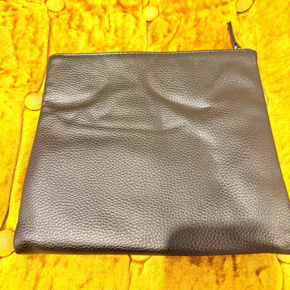 NEW Nudestix Black Faux Leather Makeup Bag Emo Punk Goth Unicorn Cactus Zip Top - Picture 2 of 4